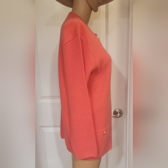 Qu'est-ce Que C'est 100% Argentine Cashmere Women's Pink Cardigan - Picture 2 of 12